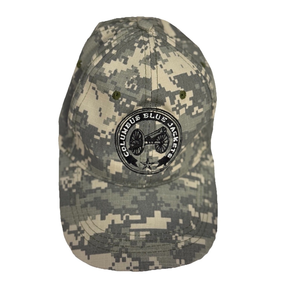 Columbus Blue Jackets Camo Adjustable Hat, (Elk & Elk)
